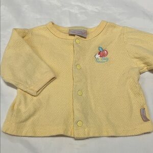 “Bundle 10/$13 Sonoma 3-6m Yellow baby Button Shirt Apple Embroidery vintage